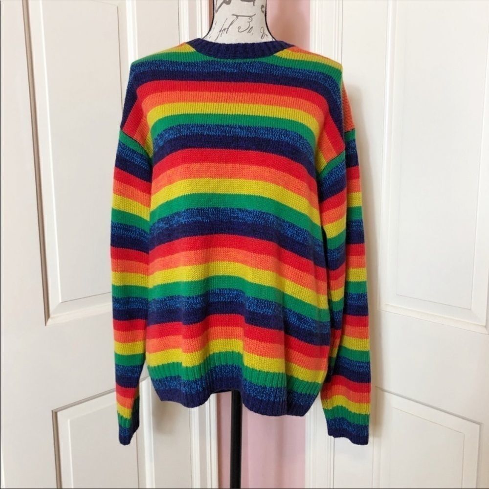 ACNE STUDIOS Rainbow striped wool sweater sz XS‎ - Picture 3 of 4